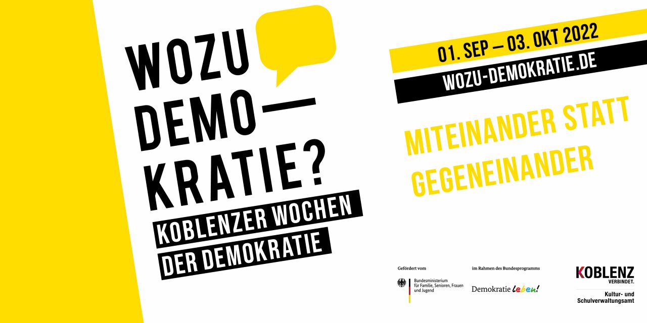 Vielfältiges Programm für mehr Demokratie vom 01.09. – 03.10.2022
